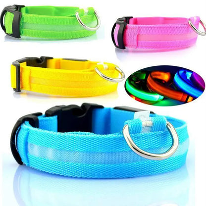 LED Glow Dog Leash & Collar for Night Walk Safety