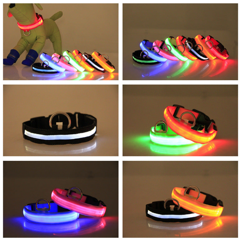LED Glow Dog Leash & Collar for Night Walk Safety