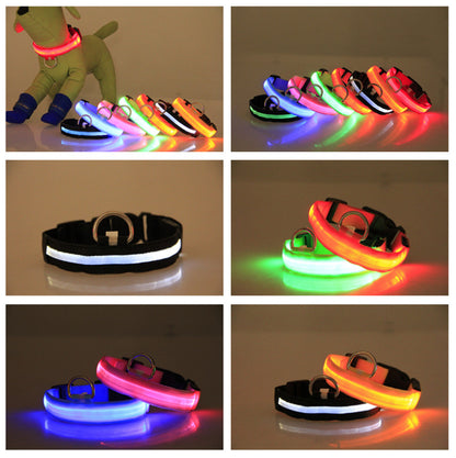 LED Glow Dog Leash & Collar for Night Walk Safety