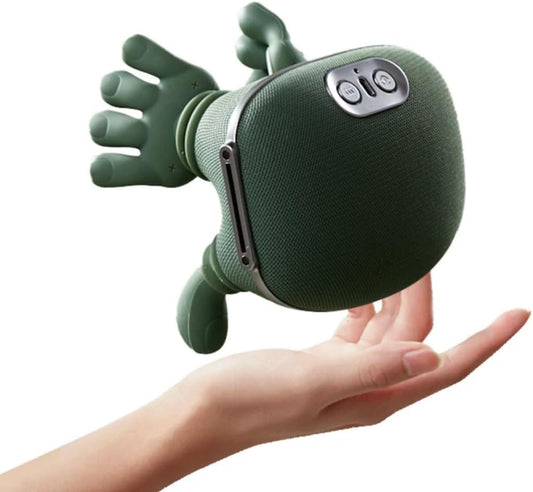 Bionic Heated Massager, Portable Shiatsu Neck and Back Massager, Electric Deep Tissue 4D Kneading Massage, Simulated Human Hand Design for Pain Relief and Muscle Relax (Green)