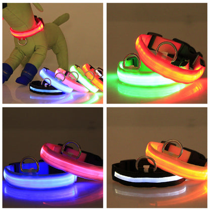 LED Glow Dog Leash & Collar for Night Walk Safety