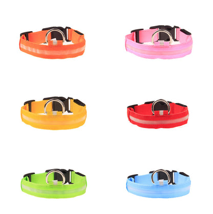 LED Glow Dog Leash & Collar for Night Walk Safety