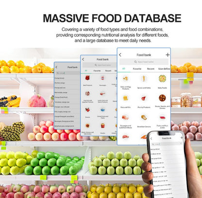 Ataller Smart Food Scales with Nutritional Calculator, Smartphone App with 26 Nutrients Tracking, Calorie, Marco, Digital Kitchen Weight Grams and Ounces for Weight Loss, 11 Pounds, Stainless Steel