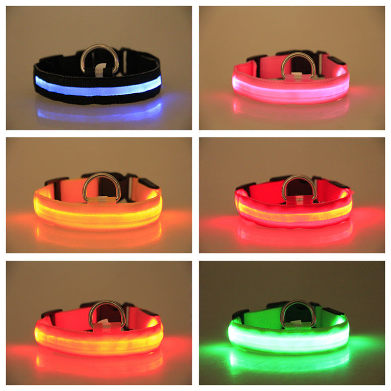 LED Glow Dog Leash & Collar for Night Walk Safety